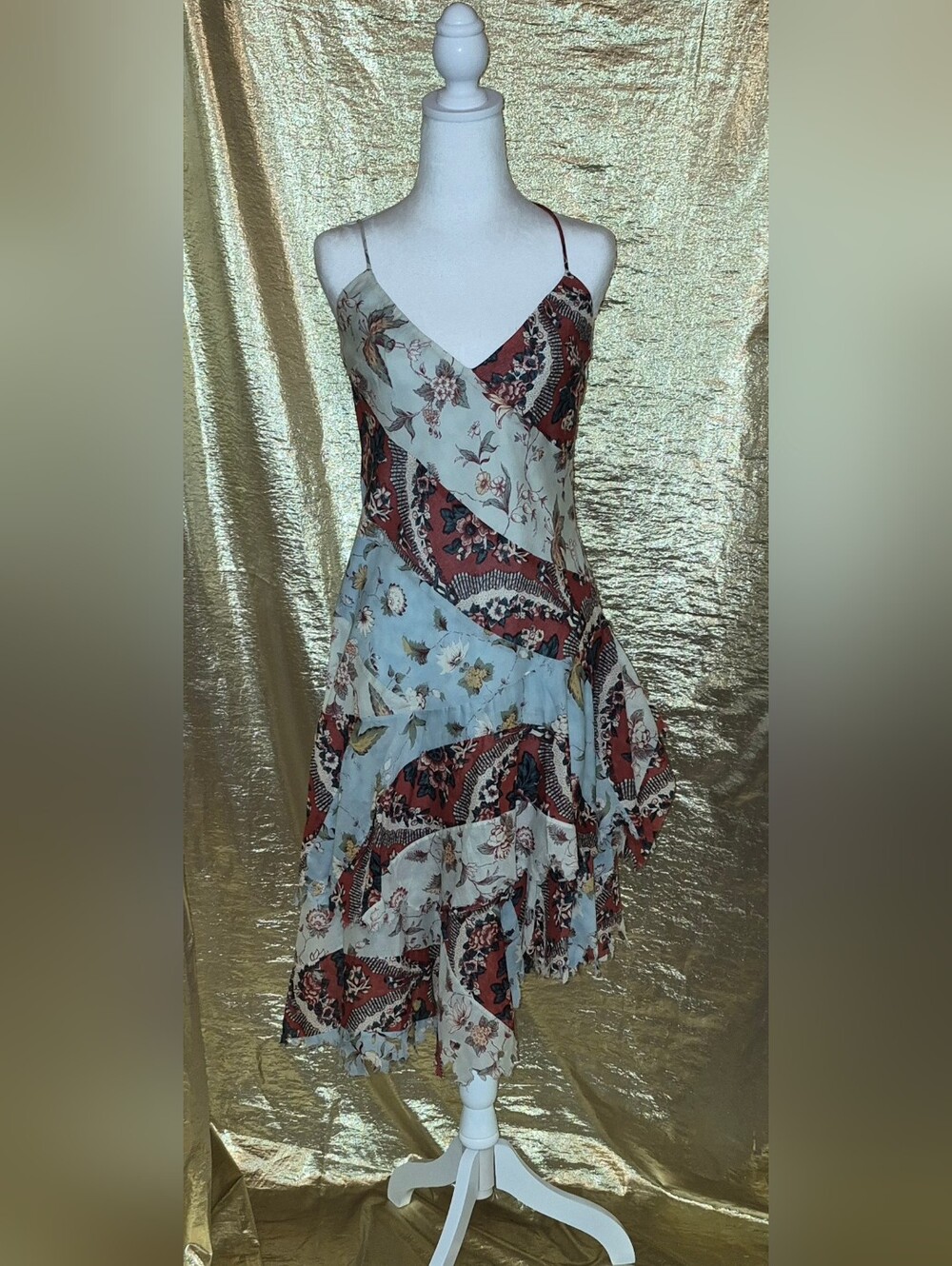 Ralph Lauren "Shelter Island" Pattern Asymmetrical Dress - New With Tags - Y2K
